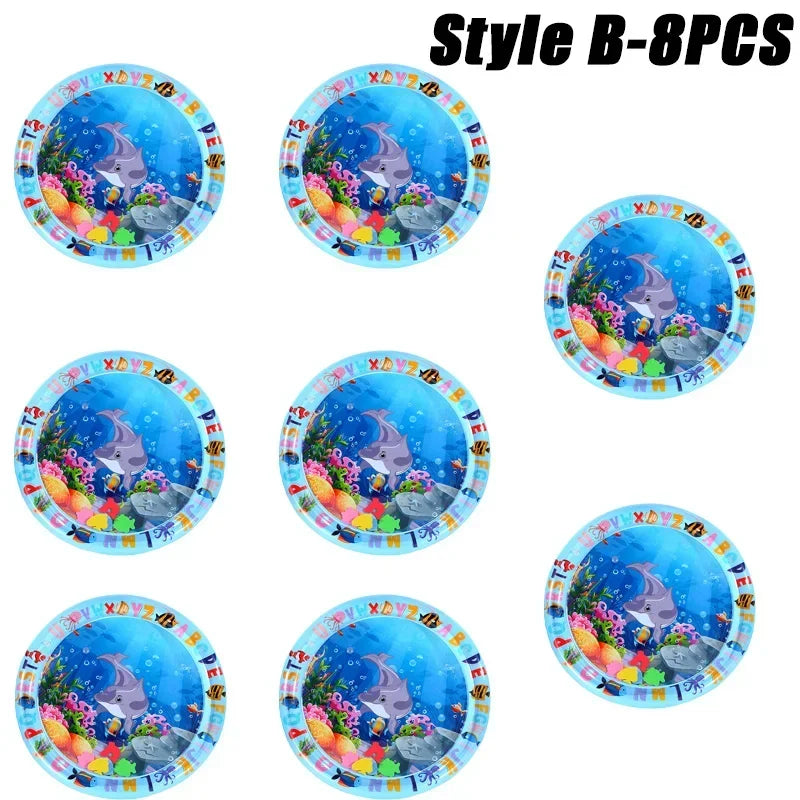 Summer Toys Baby Water Mat PVC Inflatable Cushion Infant Toddler Water Play Mat for Children Early Education Developing Baby Toy