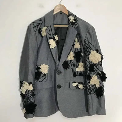 PFHQ Autumn Texture Design Niche Men's Blazers Streetwear Outdoor Patchwork Sports Baggy High Quality Delicacy Suit Coat 21Z1391