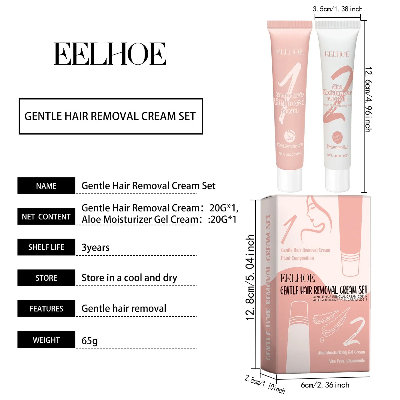 EELHOE Hair Removal Cream for Women Aloe Vera Moisturizing Face Depilation Hair Removal Painless Repair Skin Care Lady Epilator