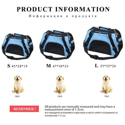 Portable Dog Cat Carrier Bag Pet Puppy Travel Bags Breathable Mesh Small Dog Cat Dogs Outdoor Tent Carrier Outgoing Pets Handbag