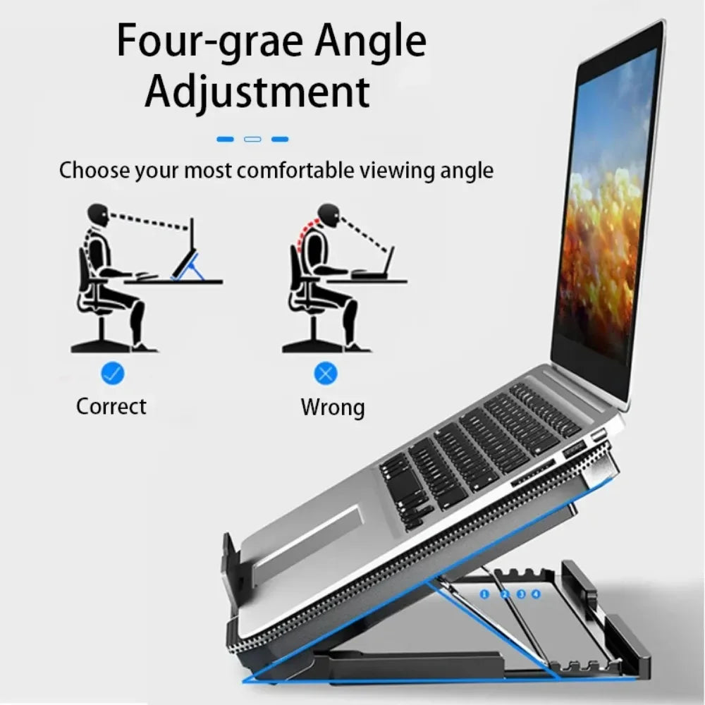 Gaming Laptop Holder Cooler Large Size For 12-16 Inch Notebook Laptop Cooling Pads Wind Speed Adjustable Silent Laptop Stand