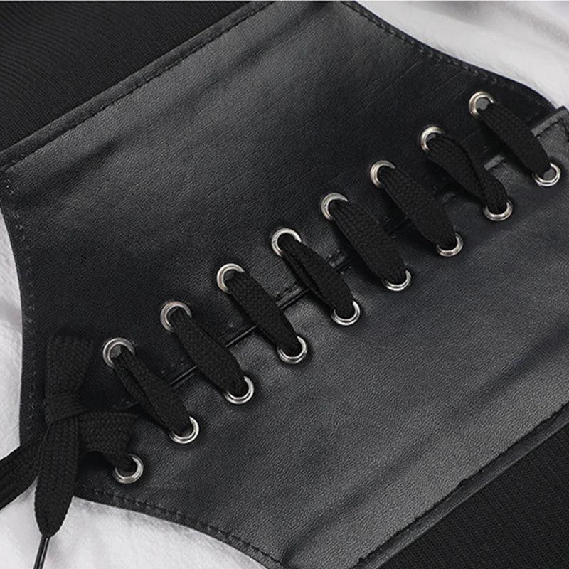 Women's Corset Body Shapewear Sexy Wide Leather Belt Cummerbunds Strap Belts for Women High Waist Slimming Corsets and Bustiers