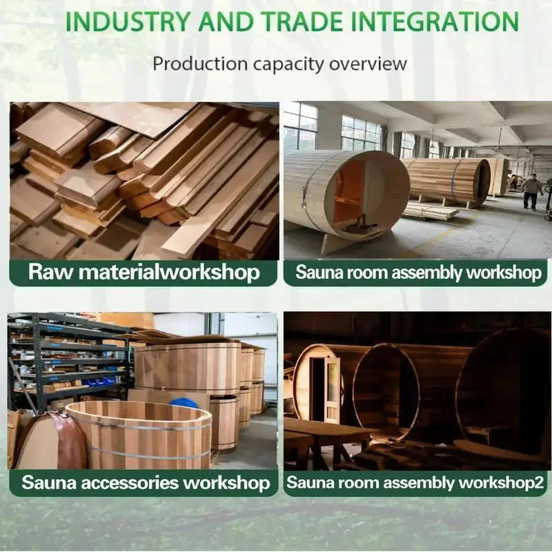 Custom.2025 New 2-6 People Outdoor Traditional Intelligent Sauna Room Factory Sauna Steam Shower Room