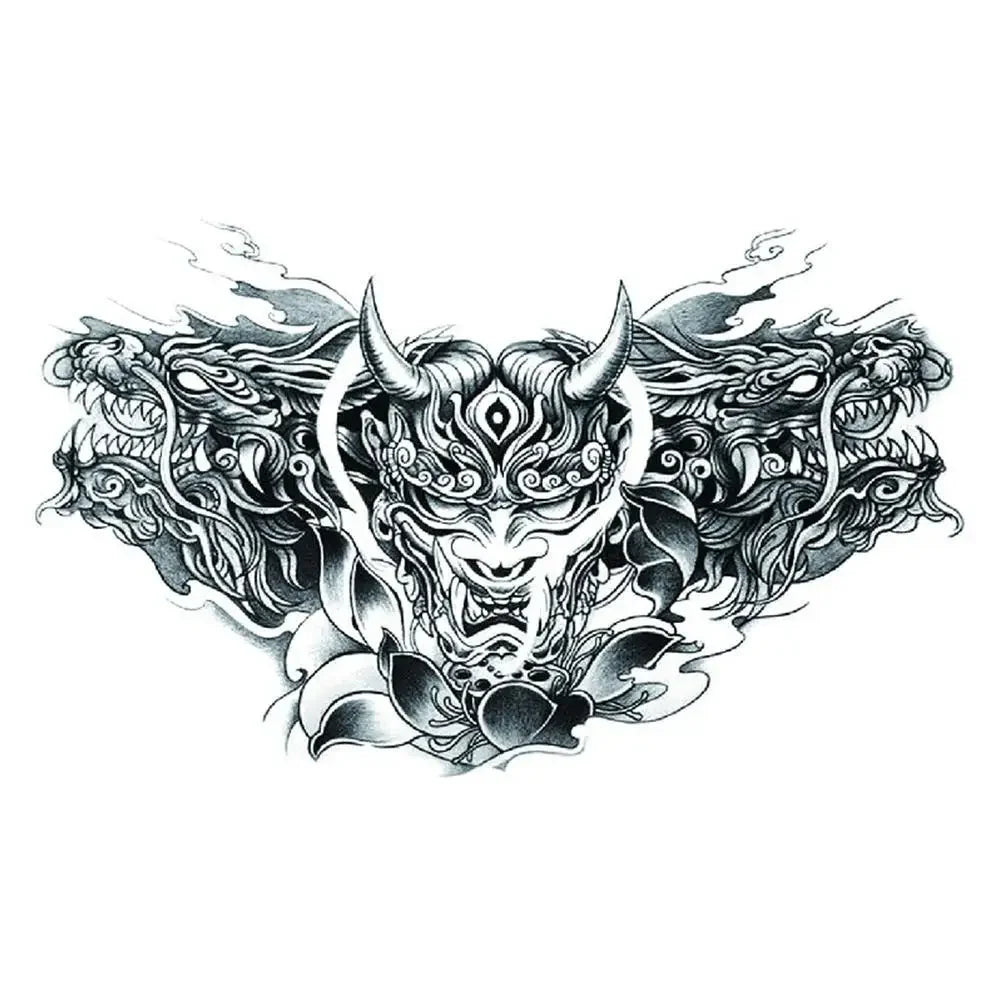 Temporary Tattoos Men Shoulder Tattoos Large Chest Body Sexy Tattoo Sticker Waterproof Tatoo Fake Make Up Pattern Stickers