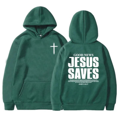 Jesus Saves John 3:16:17 Hoodies Christian Bible Verse Sweatshirts Men Women