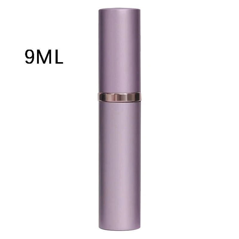 Portable Luxurious 9ml Travel Perfume Bottle Rosted Metal Shell Bottom Filling Sample Delicate Spray Empty Perfume Dispenser