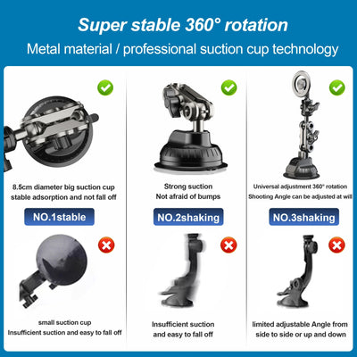 Magsafe Car Phone Mount Video Recording Universal Magic Arm Suction Magnetic Car Phone Holder Mount s Vlog ShootingColor