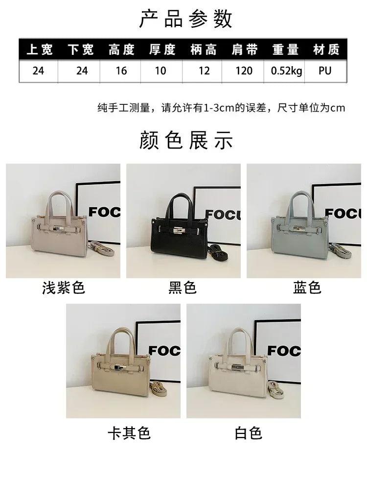 Designer ladies tote bag with leather handles elegant crossbody shoulder for work and travel