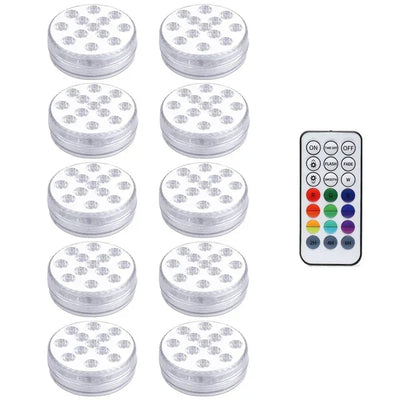 13 LEDs Magnetic Submersible LED Light Waterproof Underwater Light USB Rechargeable Swimming Pool Night Lamp With Suction Cups