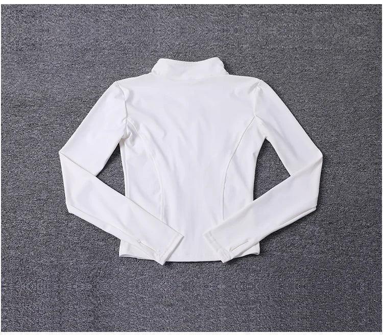 Workout sport jacket long sleeve gym training clothing yoga sportswear women