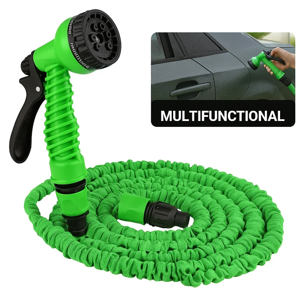 100ft Magic Expandable Garden Hose with Washing Spray Gun - Flexible, Durable ABS Material, Easy to Unwind & Store, Ideal