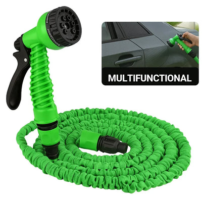 100ft Magic Expandable Garden Hose with Washing Spray Gun - Flexible, Durable ABS Material, Easy to Unwind & Store, Ideal