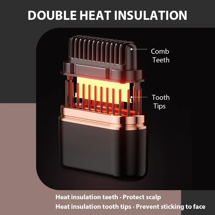 Portable Hair Straightener Brush Rechargeable Mini Smoothing Brush for Styling for Home Travel Gift Heated Electric Hair Brushes