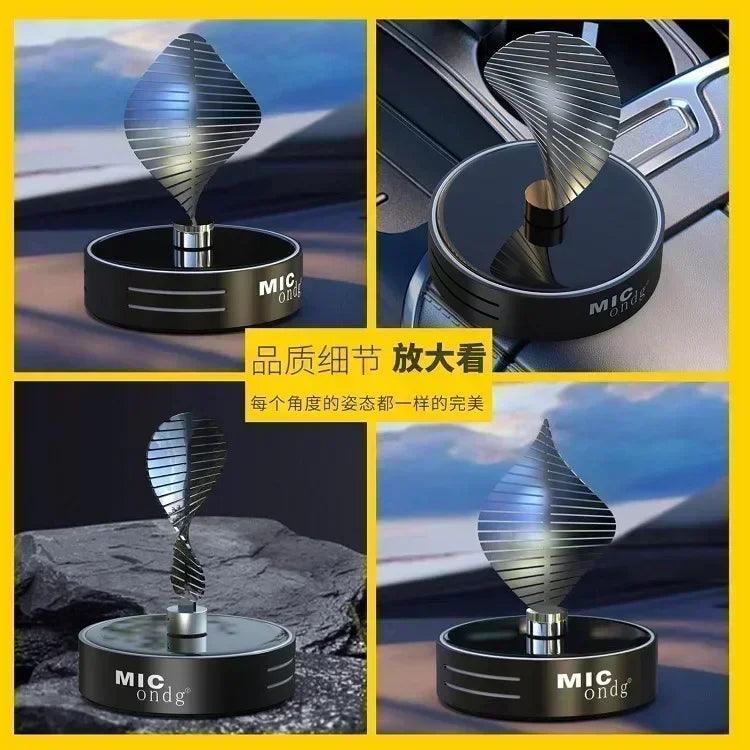 Car aromatherapy perfume car premium sense of niche rotating solar gold leaf net red new