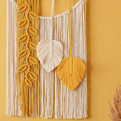 Home Decor Tapestry Handwoven Wall Hanging Living Room Guesthouse Wall Cover Tassel Ornament Craft Weave Stylish Wall Art