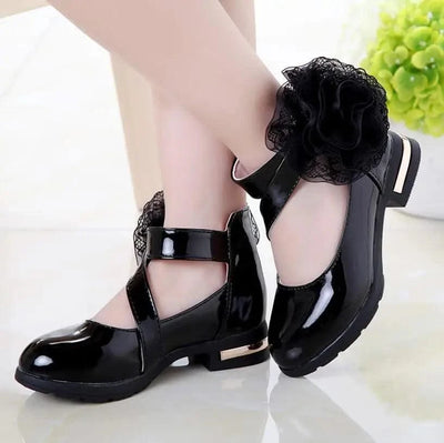 Light Heel Princess Flower Leather Shoes| Kids Girls Fashion Shoes | Children's Shoes |Party | Dress | Wedding | Dance