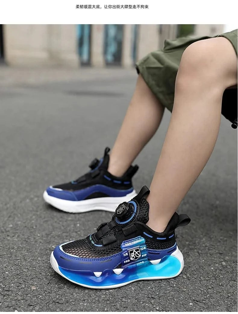 Children's school sports shoes breathable mat mesh casual anti slip easy to wear, suitable for boys and girls aged 5-10 years ol