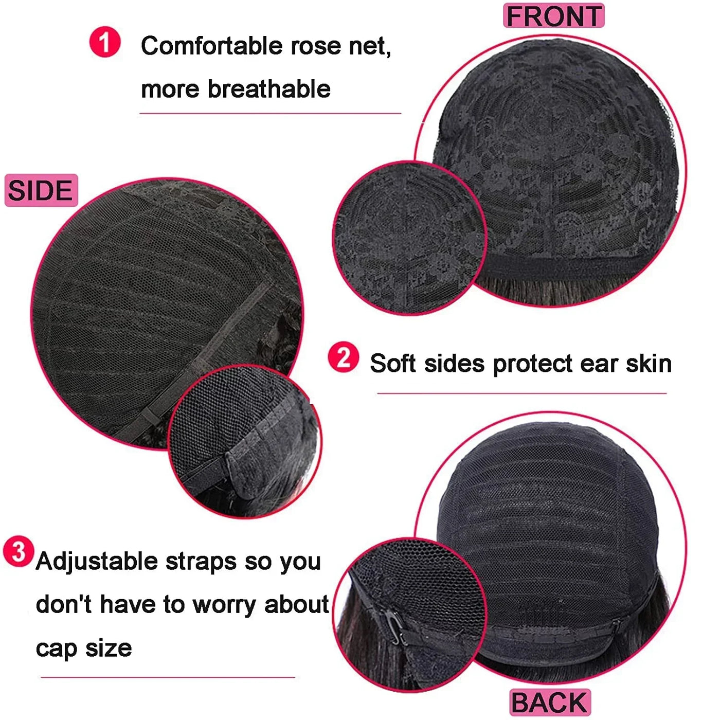 Curly Human Hair Wigs Machine Made Scalp Top Wig With Bangs  200% Density Shoulder-Grazing Curly Wig with Wispy Bangs