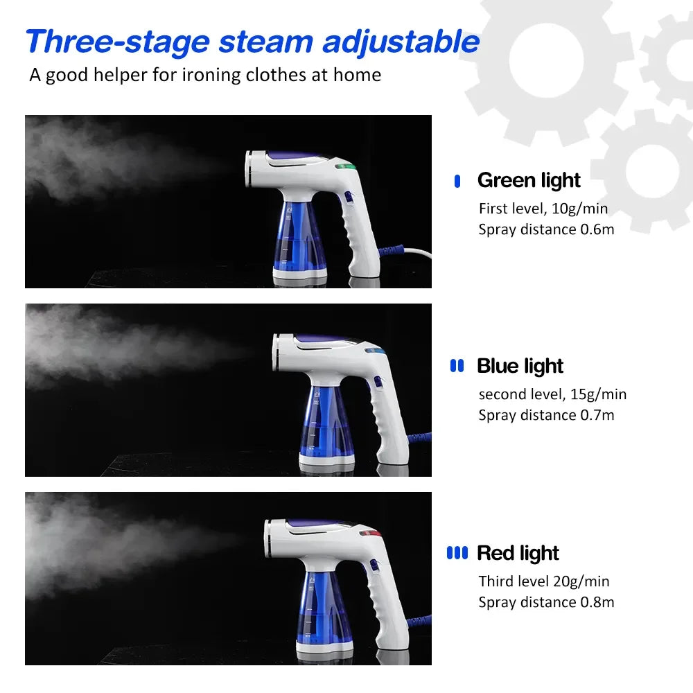 Handheld Garment Steamer for Clothes 1600W Powerful Electric Steam Iron Foldable Portable Traveling Clothes Steamer Home