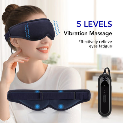Electric Vibration Eye Massager Heated Eye Mask Wireless Relieve Eye Strain Dark Circles Dry Eye Fatigue Relief Sleeping Mask