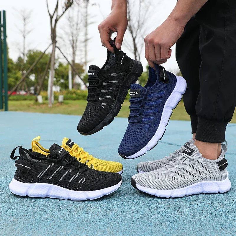 Breathable Mesh Men's Shoes Fashionable Versatile Lightweight Walking Shoes Men's Tennis Sports Outdoor Running  Fitness Shoes