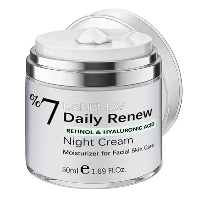 Retinol & Hyaluronic Acid Night Cream - Daily Repair, Hydrating & Anti-Aging Collagen Facial Cream Aloe Vera Gel