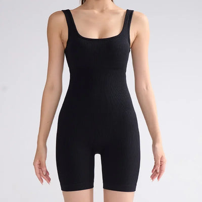 Sports Jumpsuit for Women, Seamless Waist and Hip Lifting Jumpsuit, European and American Slimming and Elastic Fitness Bodysuit