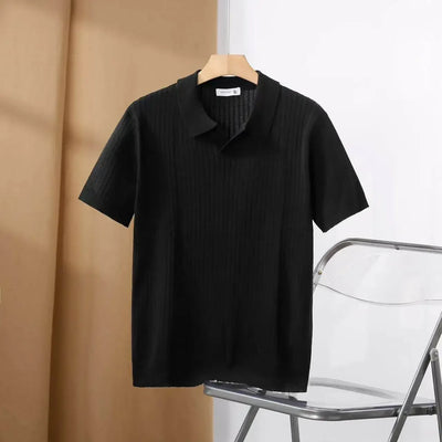 Men Slim Fit Polo Shirts Solid Stretch Sexy Collared TShirt Fashion Trendy Cotton Casual Top Summer Clothes Comfortable Stretchy