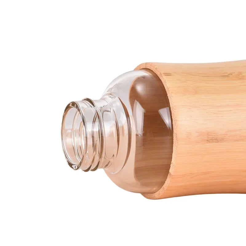 550ml borosilicate glass cup, bamboo heat jacket glass cup, eco-friendly drinkware, outdoor, daily portable travel bottle