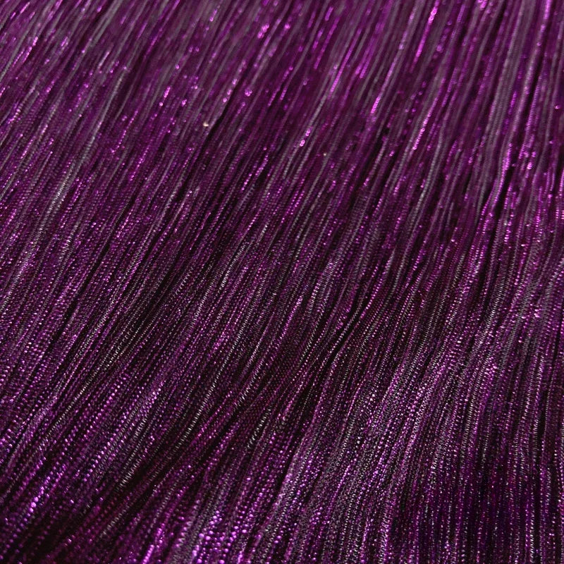 Soft Tulle Pleated Fabric Bark Wrinkle Texture By The Meter for Wedding Decoration Clothes Sewing Anti-wrinkle Cloth Glossy Gray