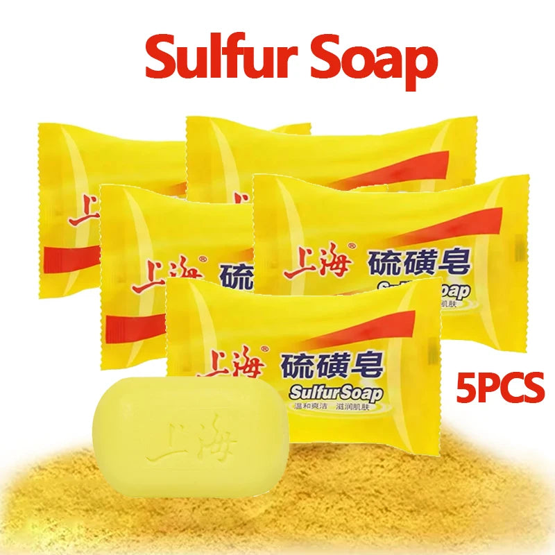 Shanghai Sulfur Soap 5/3Pcs Bath Soap For Deeply Cleanse The Skin Cleaning Hands And Face Keep Comfortable Cleaning Unisex