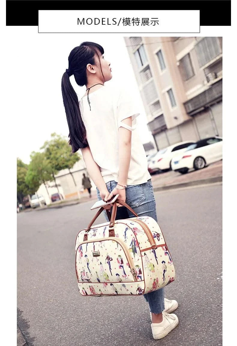 Fashion Cartoon Print Travel Bags for Women
