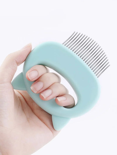 1pc PetCat Comb Grooming Massage Brush Shell Shaped Handle Dog Grooming Massage Tool To Remove Hairs For Cat Cleaning Supplies