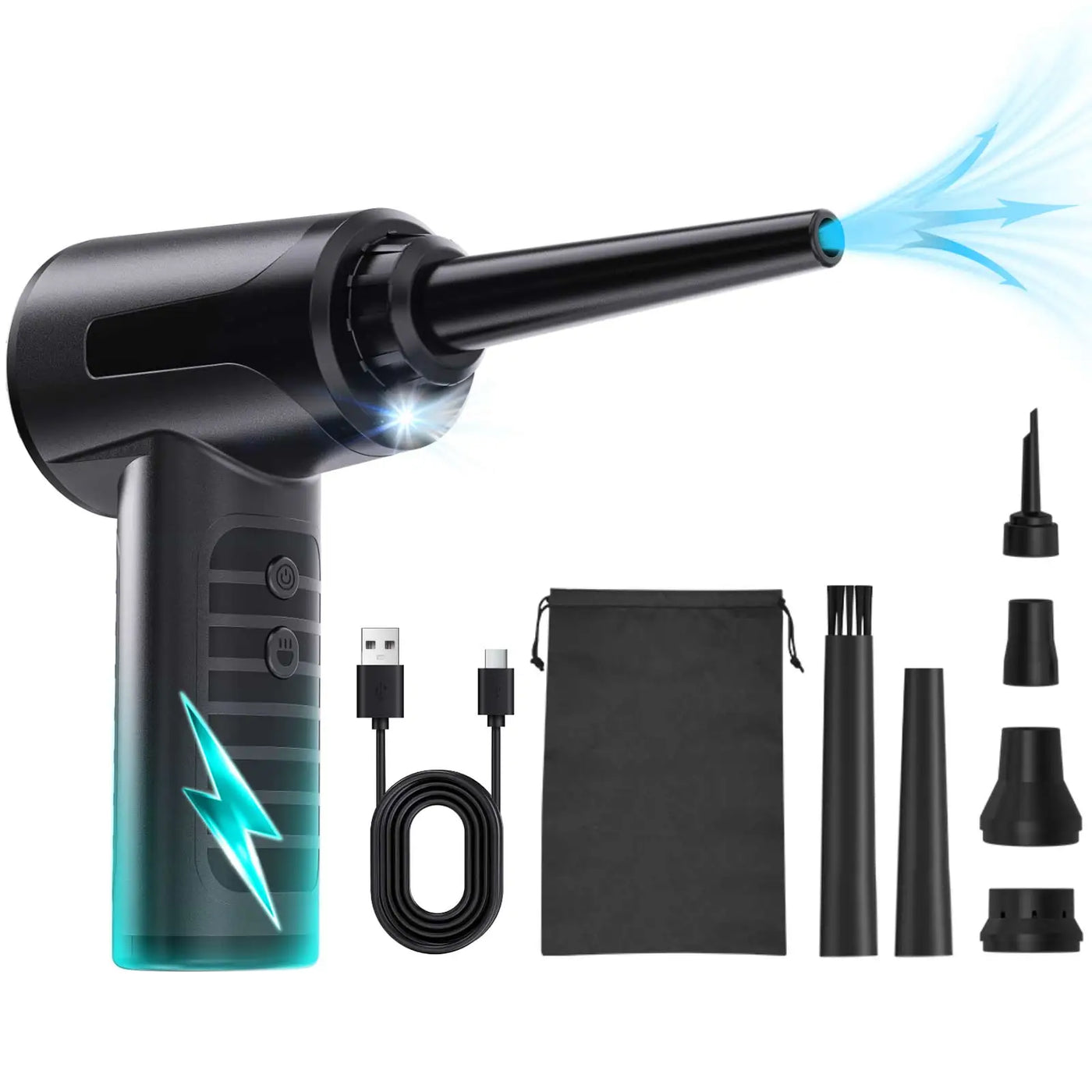 Compressed Air Duster Electric Rechargeable Cordless Air Blower Compressed Air For Cleaning Computer Keyboard Camera Car Home