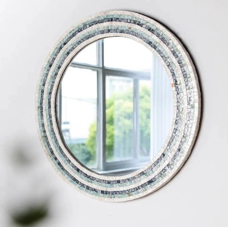 Wall hanging decorative mirrors living room glass bedroom bathroom aesthetics makeup mirror decor