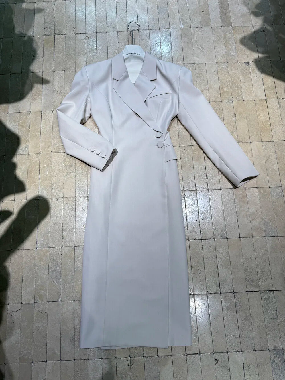 BJTZ Women’s Blazer Dress With Padded Shoulders Waist-Cinching Elegant Office Wear Fall Winter Luxury Casual Party Outfit