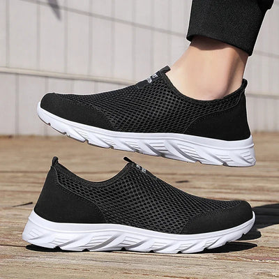 Summer Sneakers Men Shoes Breathable Mesh Lightweight Walking Casual Shoes Slip-On Driving Men's Loafers Zapatos Casuales