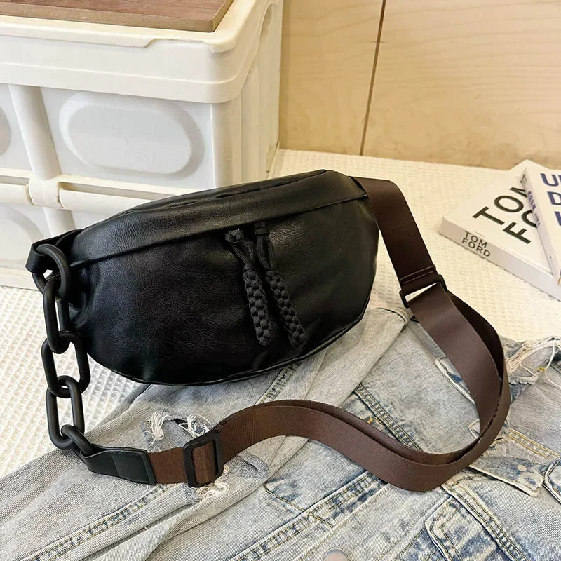 Designer Woman Waist Bag Quality Soft Leather Fanny Pack Purse Fashion Brand Ladies Belt Bag Luxury Shoulder Crossbody Chest Bag