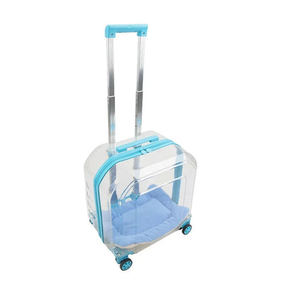 Pet Cat Carrier Out Trolley Case Portable Large Capacity Dog Bag Transparent Breathable Cat Backpack Transporter Pet Supplies