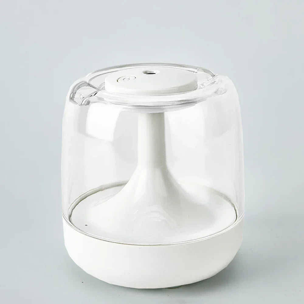 Air Humidifier Cute Ultrasonic Colorful Night Light Mini Humidifier Diffuser Transparent  Portable Home Bedroom Aroma Diffuser