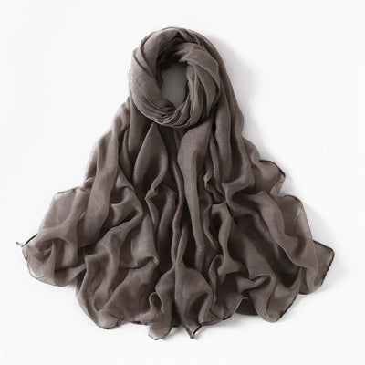 New Cotton Linen Scarf For Women Girls Students Autumn Classic Solid Color Scarves Retro Soft Foulard Viscose Female Wrap Shawls