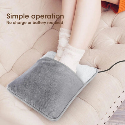 Home Electric Heated Foot Warmers Quick Soft Cover Heating Pad USB Charging Foot Warmer Heater Improve Sleeping Foot Warming Mat