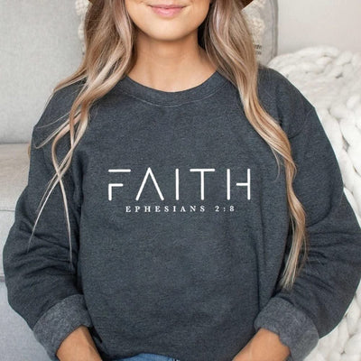 Trendy Faith Sweatshirt Bible Verse Shirt Christian For Women