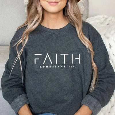 Trendy Faith Sweatshirt Bible Verse Shirt Christian For Women