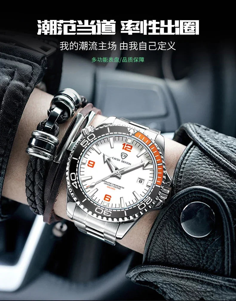 2025 New Top Brand Design Men's Watches Luxury Fashion Multifunctional Dial Quartz Watches Steel Strap Waterproof Men's Watches