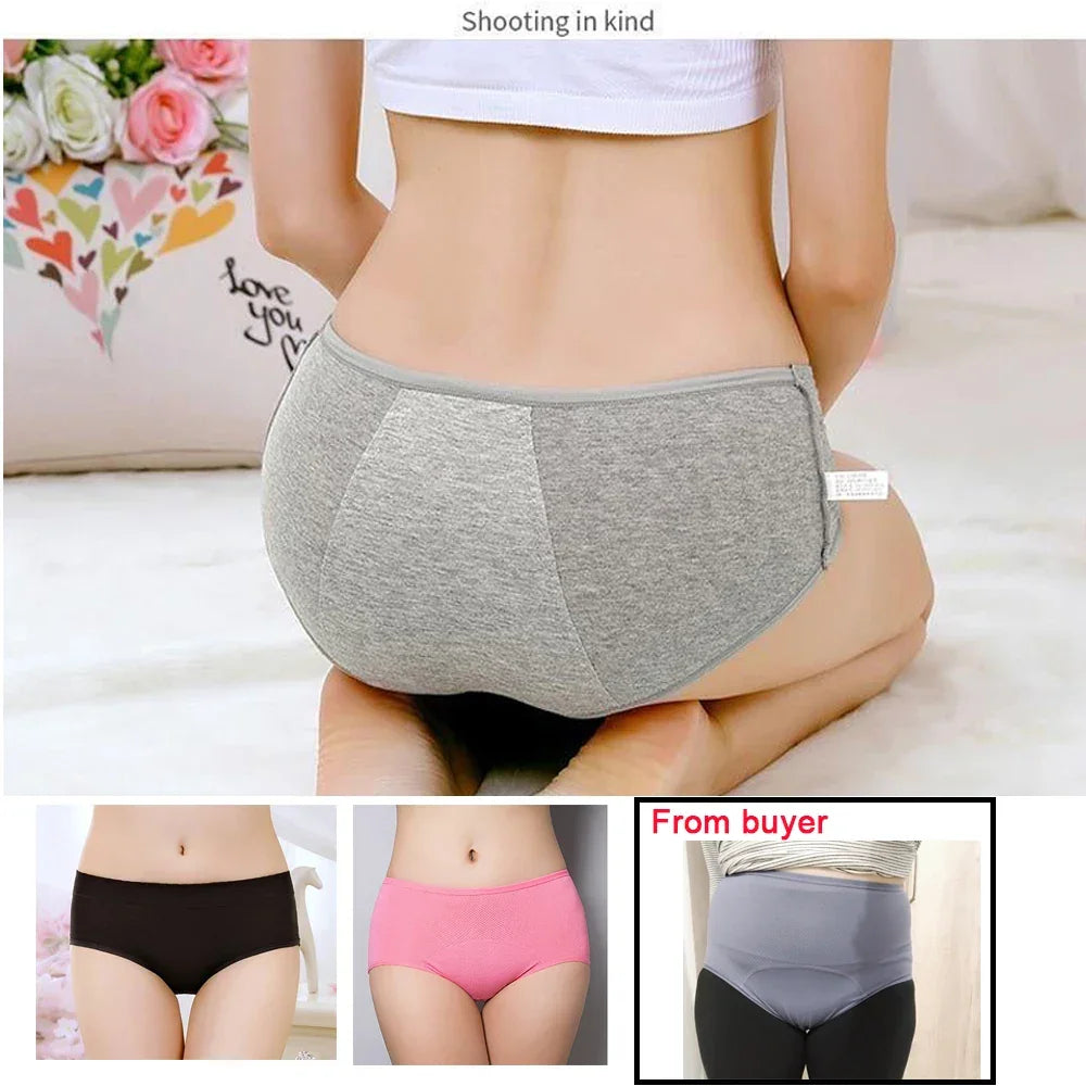5pcs/Set Leak Proof Menstrual Panties Women Period Underwear Sexy Pants Physiological Underwear Plus Size Waterproof Briefs