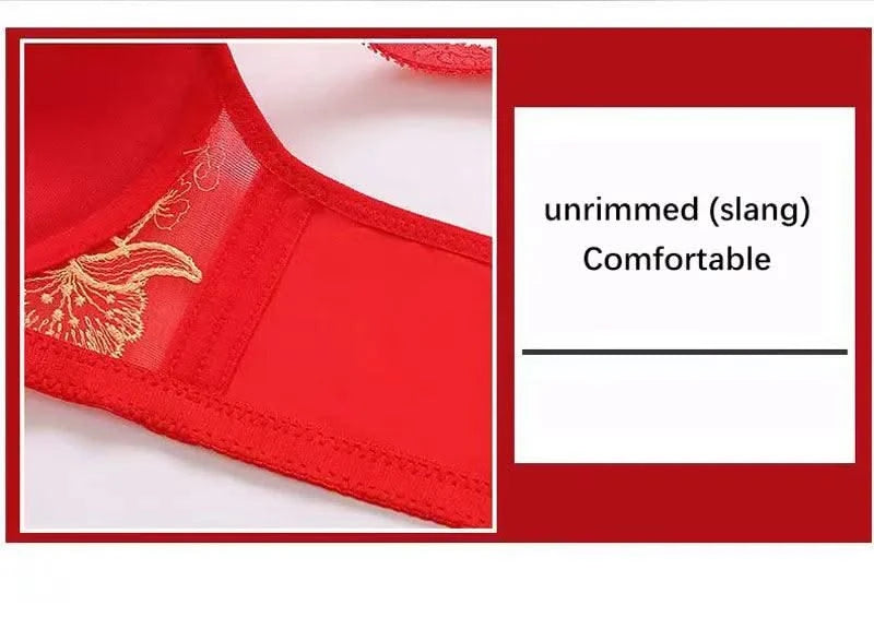 Lace Embroidery Bra Women Front Closure