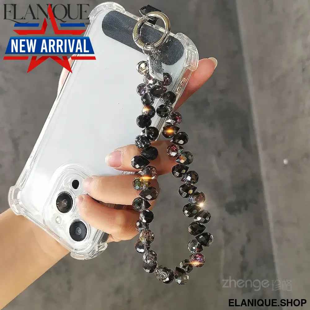 Crystal Phone Bracelet Crossbody Case – Wrist Bag, Keychain & Shoulder Strap