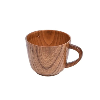 Drinkware Vintage Wooden Tea Cup Handmade Japanese Style Wood Coffee Mug Solid Wood with Handle Drinking Cup Restaurant