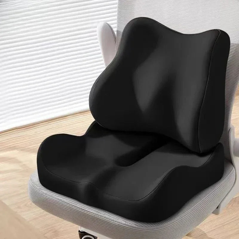 Thickened and hollowed-out seat cushion for hip and waist protection,lumbar support for the seat,comfortable for long-term sit